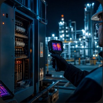 Industrial thermal inspection scene